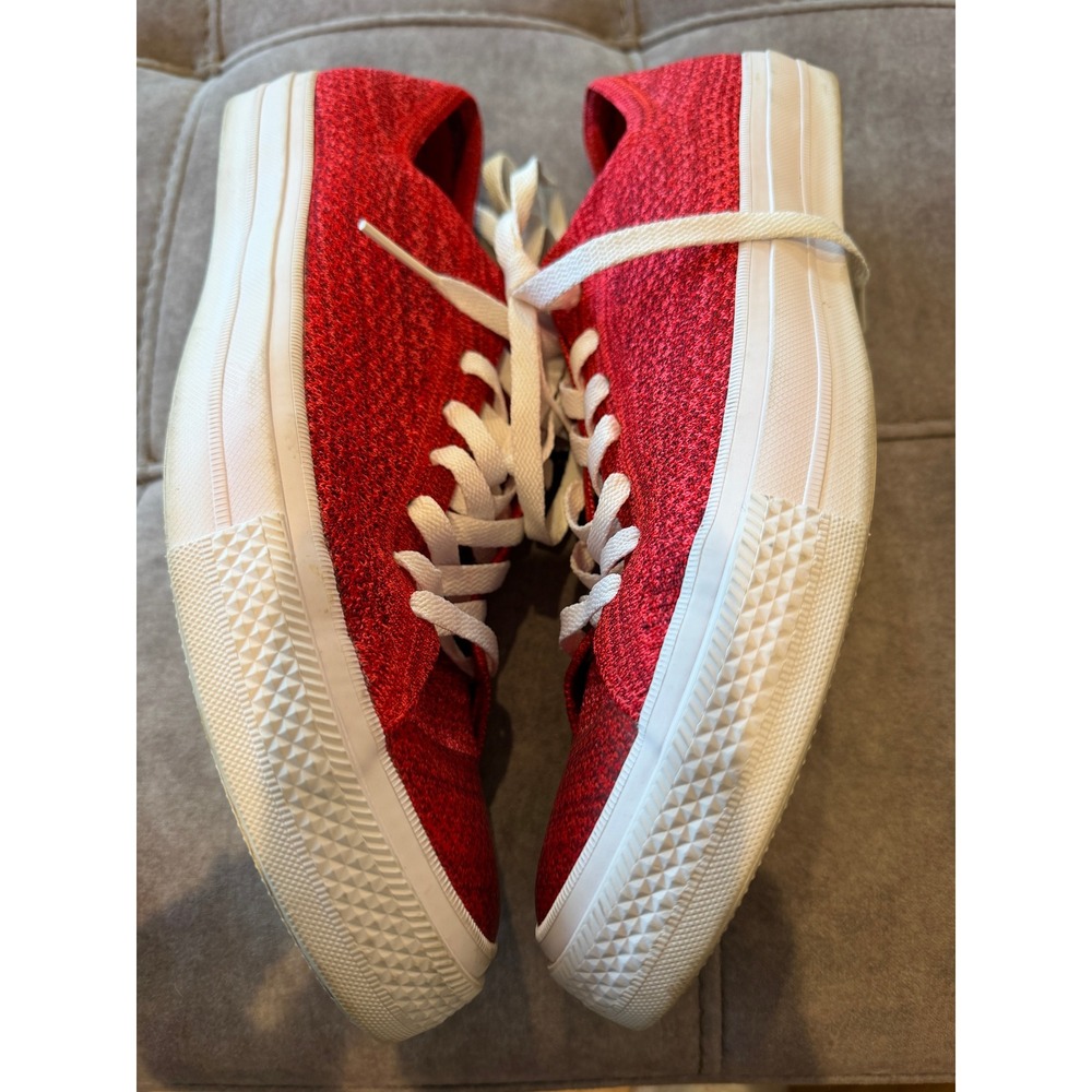 Converse All Star Red Knit Low Top Sneakers Mens 9.5 Womens 11.5 Lunarlon - Picture 5 of 5